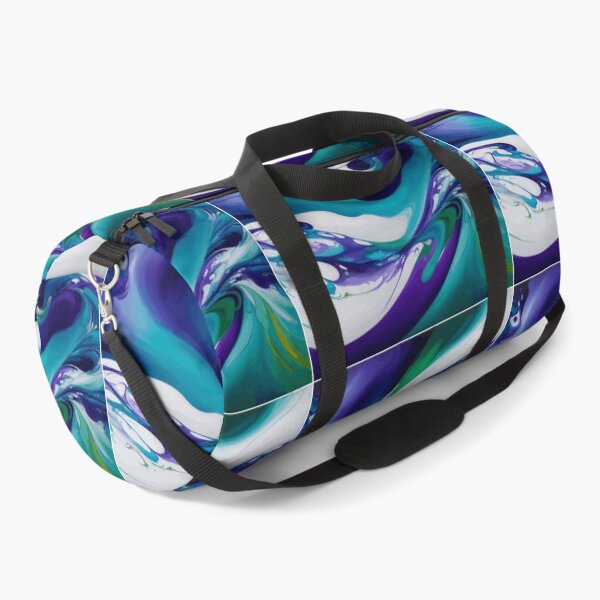 Item preview, Enigmatic Elixir 3: A mesmerizing fusion of blue, purple, and green in a swirling symphony of abstract allure. designed and sold by Nustudios.
