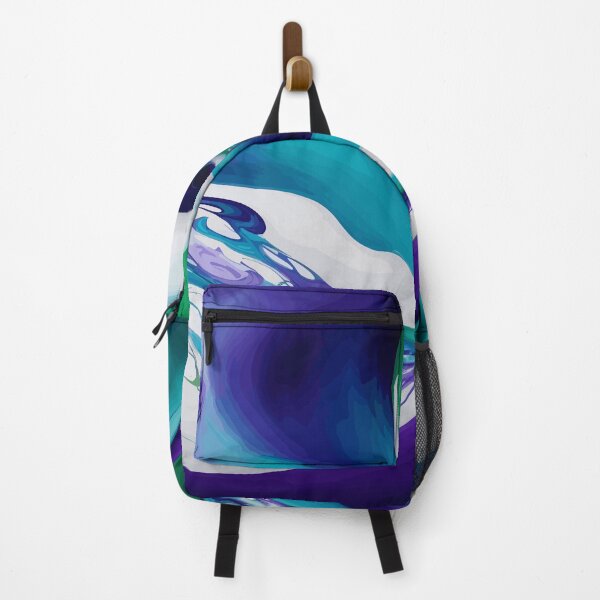 Item preview, Enigmatic Elixir 3: A mesmerizing fusion of blue, purple, and green in a swirling symphony of abstract allure. designed and sold by Nustudios.