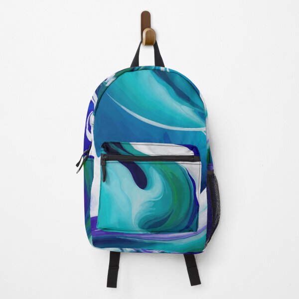 Item preview, Enigmatic Elixir 4: A mesmerizing fusion of blue, purple, and green in a swirling symphony of abstract allure. designed and sold by Nustudios.