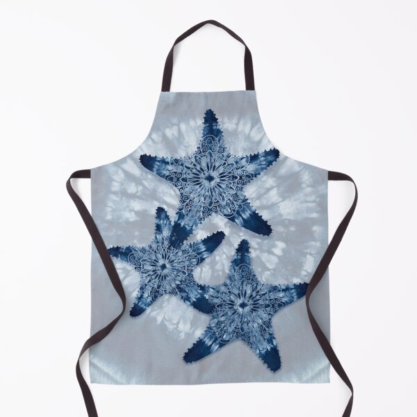 Item preview, Starfish Indigo Blue Three Sea Stars Mandala designed and sold by Glimmersmith.