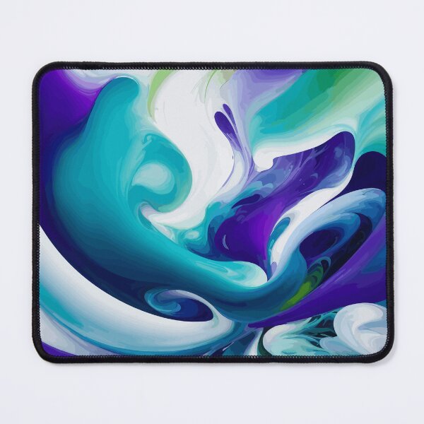 Item preview, Enigmatic Elixir 5: A mesmerizing fusion of blue, purple, and green in a swirling symphony of abstract allure. designed and sold by Nustudios.