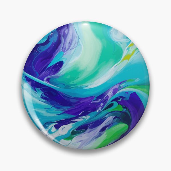 Item preview, Enigmatic Elixir 6: A mesmerizing fusion of blue, purple, and green in a swirling symphony of abstract allure. designed and sold by Nustudios.