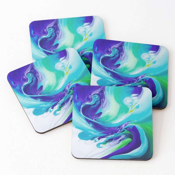 Item preview, Enigmatic Elixir 6: A mesmerizing fusion of blue, purple, and green in a swirling symphony of abstract allure. designed and sold by Nustudios.