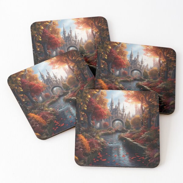 Item preview, Fantasy Art: Castle in Enchanted Wood designed and sold by Luna-Art-Design.