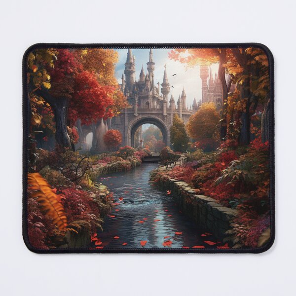 Item preview, Fantasy Art: Castle in Enchanted Wood designed and sold by Luna-Art-Design.