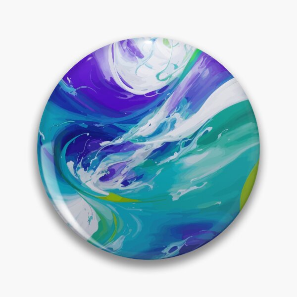 Item preview, Enigmatic Elixir 7: A mesmerizing fusion of blue, purple, and green in a swirling symphony of abstract allure. designed and sold by Nustudios.