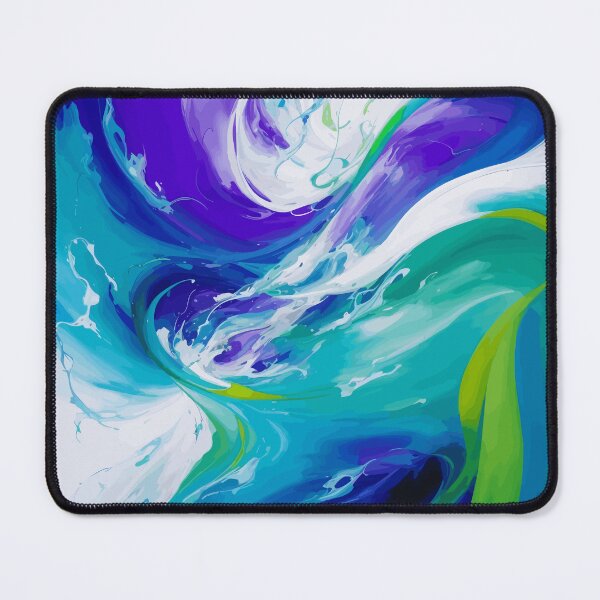 Item preview, Enigmatic Elixir 7: A mesmerizing fusion of blue, purple, and green in a swirling symphony of abstract allure. designed and sold by Nustudios.