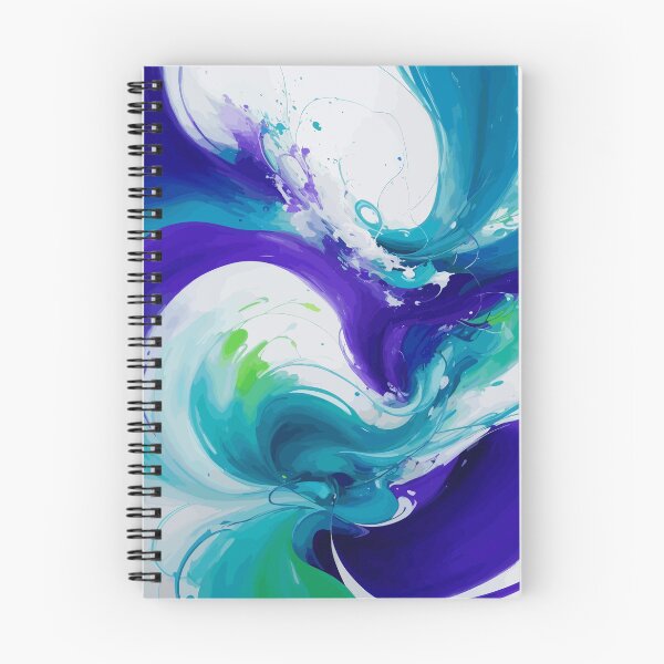 Item preview, Enigmatic Elixir 8: A mesmerizing fusion of blue, purple, and green in a swirling symphony of abstract allure. designed and sold by Nustudios.