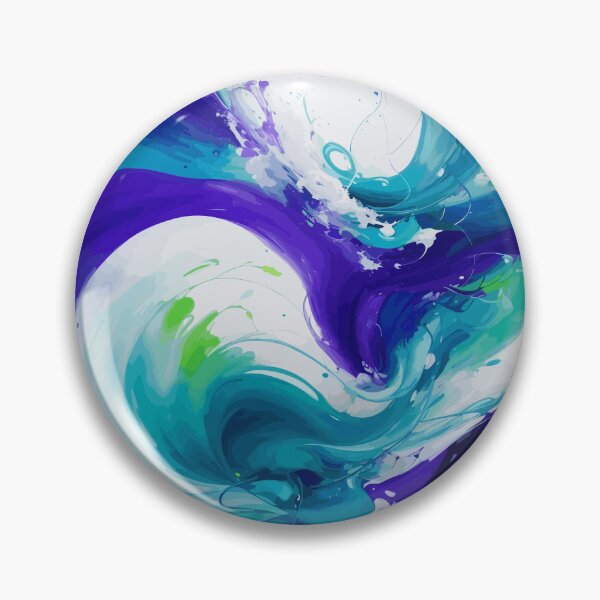 Item preview, Enigmatic Elixir 8: A mesmerizing fusion of blue, purple, and green in a swirling symphony of abstract allure. designed and sold by Nustudios.