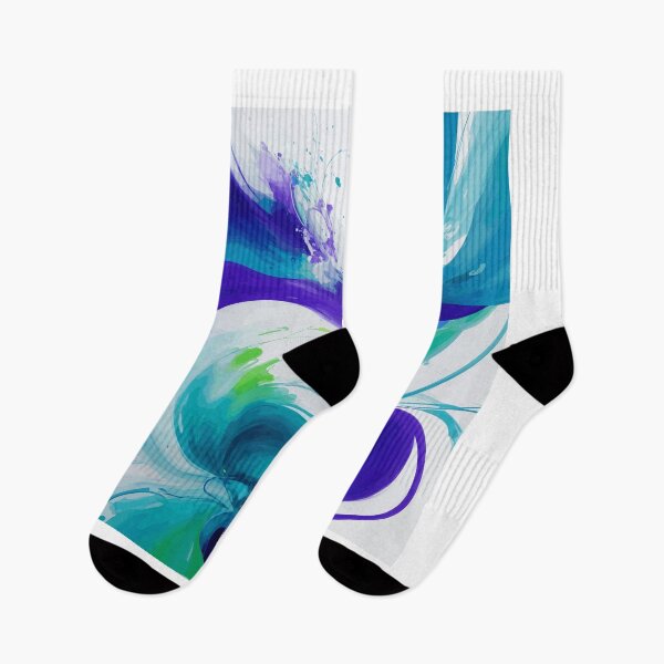 Item preview, Enigmatic Elixir 8: A mesmerizing fusion of blue, purple, and green in a swirling symphony of abstract allure. designed and sold by Nustudios.
