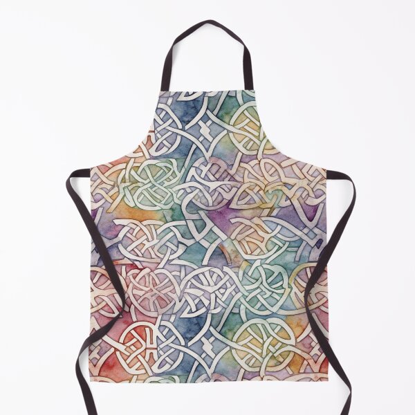 Item preview, "Enchanted Celtic Lace" - Mesmerizing Watercolor Celtic Knotwork Design against Multicolor Backdrop designed and sold by stateofhuman.