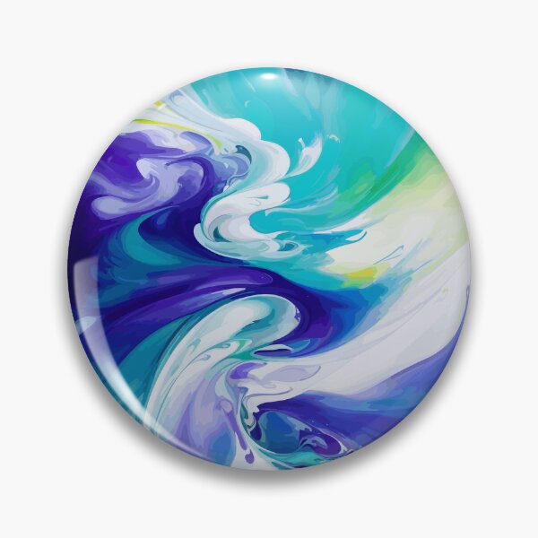 Item preview, Enigmatic Elixir 9: A mesmerizing fusion of blue, purple, and green in a swirling symphony of abstract allure. designed and sold by Nustudios.