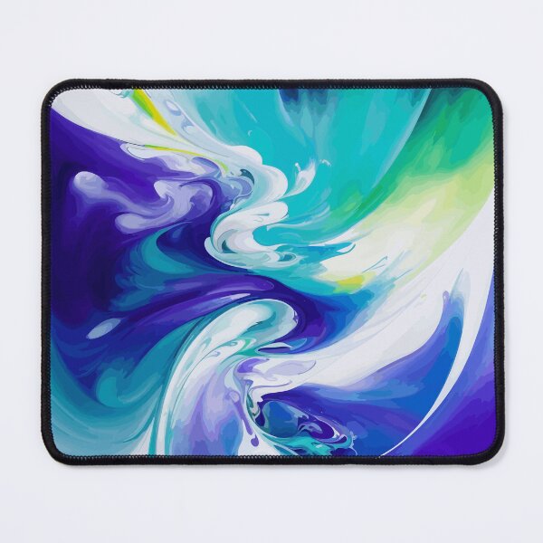 Item preview, Enigmatic Elixir 9: A mesmerizing fusion of blue, purple, and green in a swirling symphony of abstract allure. designed and sold by Nustudios.