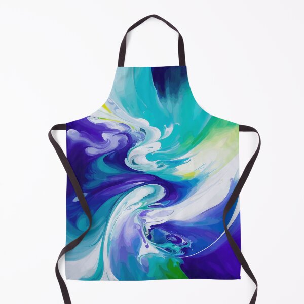 Item preview, Enigmatic Elixir 9: A mesmerizing fusion of blue, purple, and green in a swirling symphony of abstract allure. designed and sold by Nustudios.