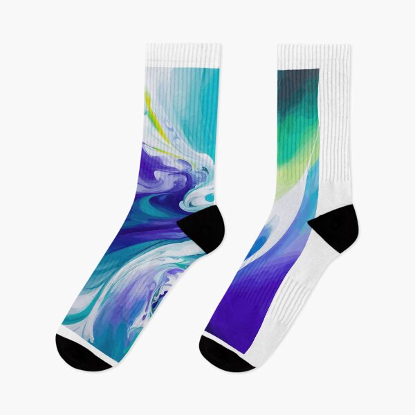 Item preview, Enigmatic Elixir 9: A mesmerizing fusion of blue, purple, and green in a swirling symphony of abstract allure. designed and sold by Nustudios.