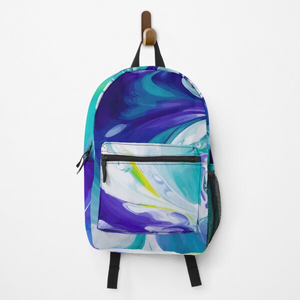 Item preview, Enigmatic Elixir 9: A mesmerizing fusion of blue, purple, and green in a swirling symphony of abstract allure. designed and sold by Nustudios.