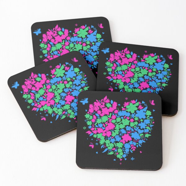 Item preview, Valentine's Day Poly Hearts. Polysexual Pride designed and sold by Subtle Pride Shop.