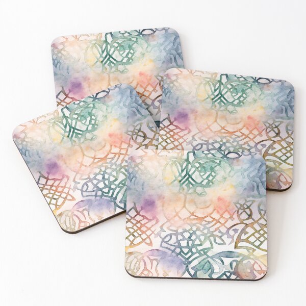 Item preview, "Celtic Dreamscape" - Fluid Watercolor Celtic Knotwork Design with Ethereal Mixed Media Style designed and sold by stateofhuman.