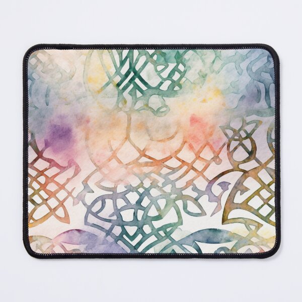Item preview, "Celtic Dreamscape" - Fluid Watercolor Celtic Knotwork Design with Ethereal Mixed Media Style designed and sold by stateofhuman.