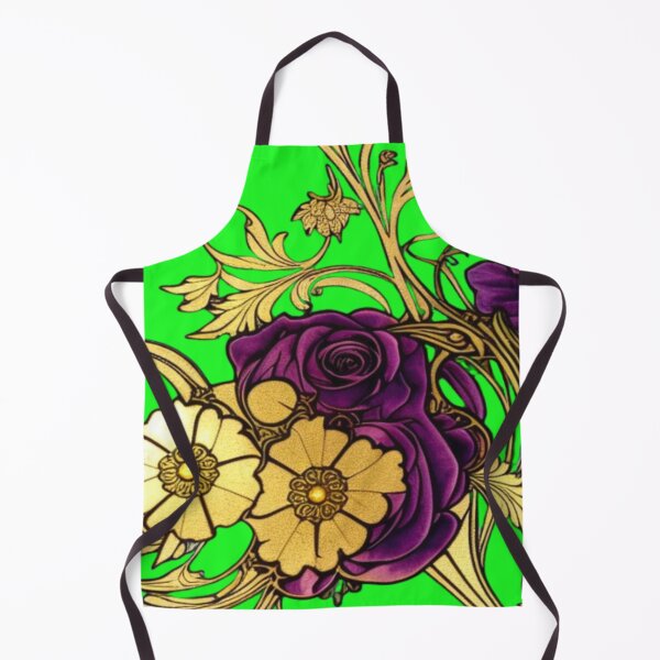 Item preview, gold gilded flowers and roses inspired by alphonse mucha designed and sold by aipaint.