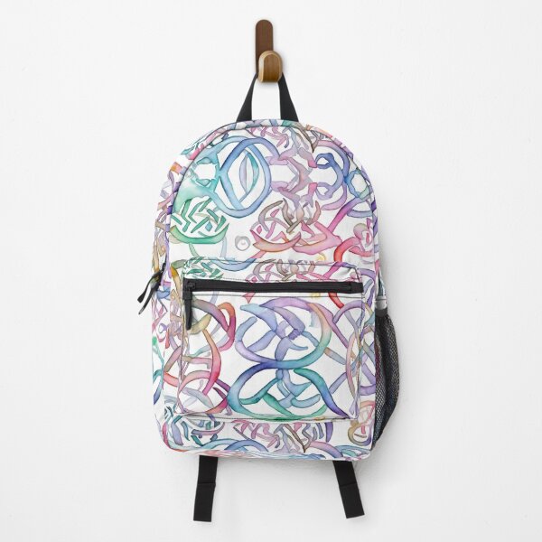 Item preview, "Celtic Jamboree" - Fun and Vibrant Celtic Knotwork Watercolor Patterns on White Background designed and sold by stateofhuman.