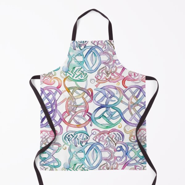 Item preview, "Celtic Jamboree" - Fun and Vibrant Celtic Knotwork Watercolor Patterns on White Background designed and sold by stateofhuman.