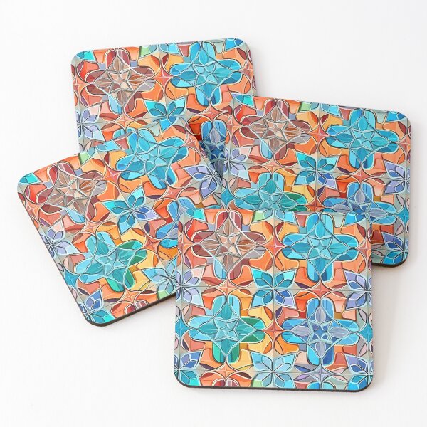 Item preview, Mosaic-Inspired Print Art: Vibrant Patterns designed and sold by GiveMeMood.