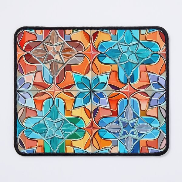 Item preview, Mosaic-Inspired Print Art: Vibrant Patterns designed and sold by GiveMeMood.