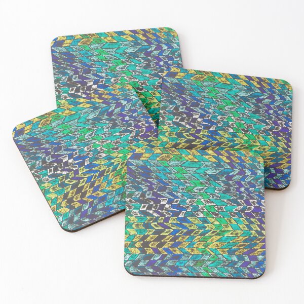 Item preview, Geometric Impressions Blueberry Mint designed and sold by Sarah Kurdila.