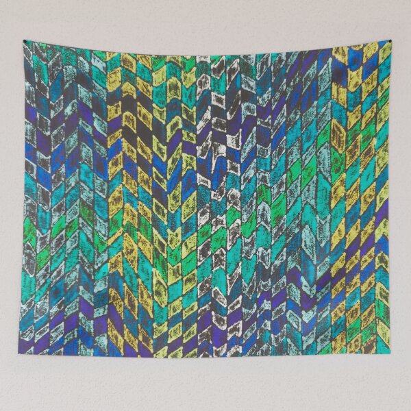 Item preview, Geometric Impressions Blueberry Mint designed and sold by Sarah Kurdila.