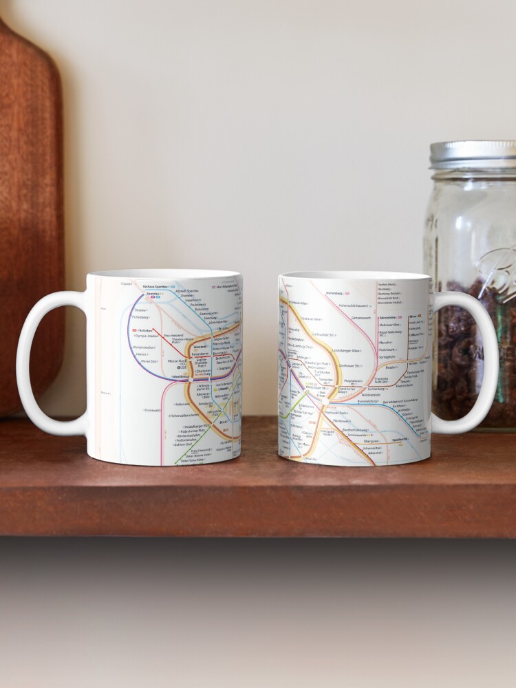 Thumbnail 2 of 6, Coffee Mug, New Berlin rapid transit route map (April 21, 2023) designed and sold by Pasha Omelekhin.