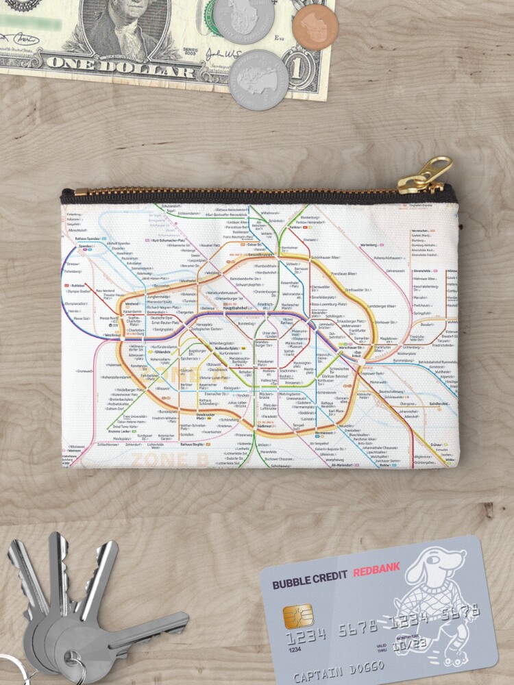 Thumbnail 3 of 4, Zipper Pouch, New Berlin rapid transit route map (April 21, 2023) designed and sold by Pasha Omelekhin.