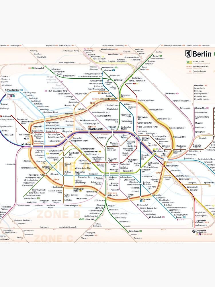 Thumbnail 5 of 5, Socks, New Berlin rapid transit route map (April 21, 2023) designed and sold by Pasha Omelekhin.