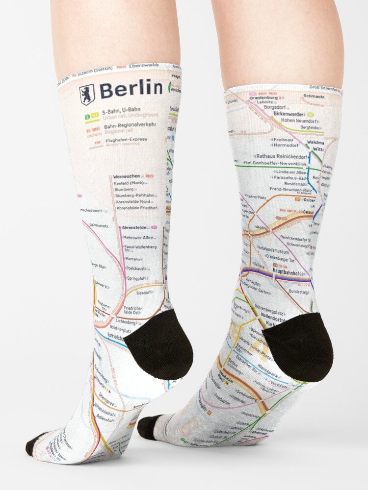 Thumbnail 4 of 5, Socks, New Berlin rapid transit route map (April 21, 2023) designed and sold by Pasha Omelekhin.