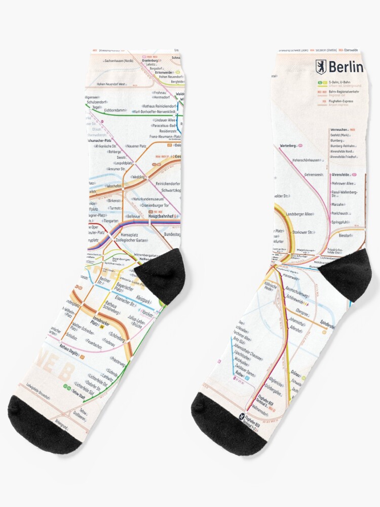 Thumbnail 1 of 5, Socks, New Berlin rapid transit route map (April 21, 2023) designed and sold by Pasha Omelekhin.