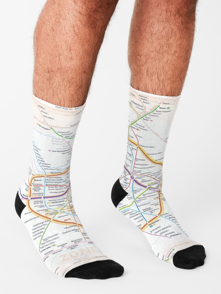 Thumbnail 3 of 5, Socks, New Berlin rapid transit route map (April 21, 2023) designed and sold by Pasha Omelekhin.