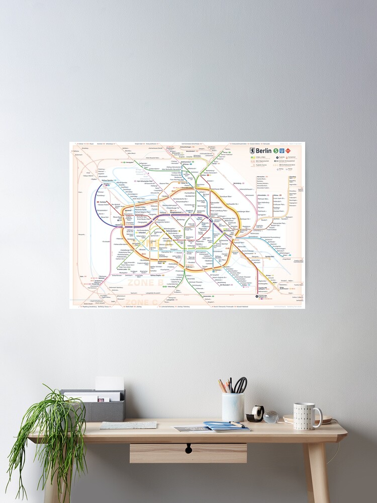Thumbnail 1 of 3, Poster, New Berlin rapid transit route map (April 21, 2023) designed and sold by Pasha Omelekhin.