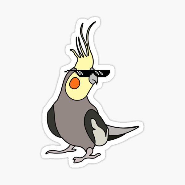 Cockatiel Thug Life Funny Bird Sticker