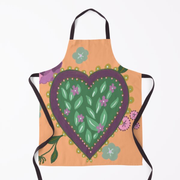 Aperçu de l'œuvre Motif de coeur doux de style vintage avec des fleurs créée et vendue par LynseysArtShop.