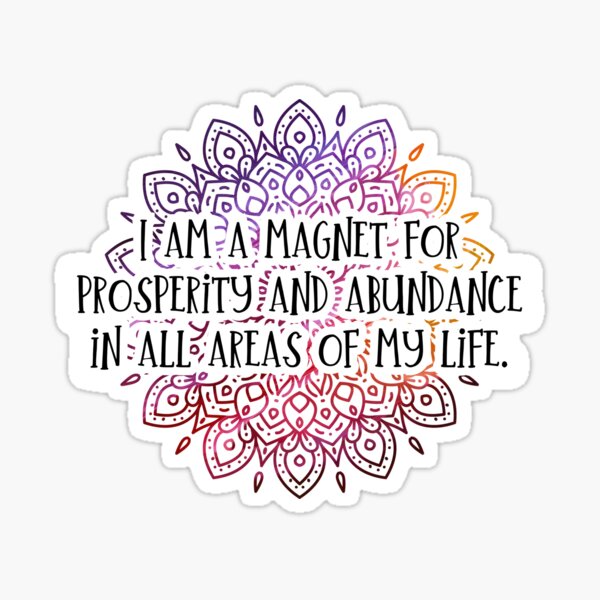 Artikel-Vorschau von Affirmation Mandala Uplifting Abundant Flow 1, designt und verkauft von Magnuna.