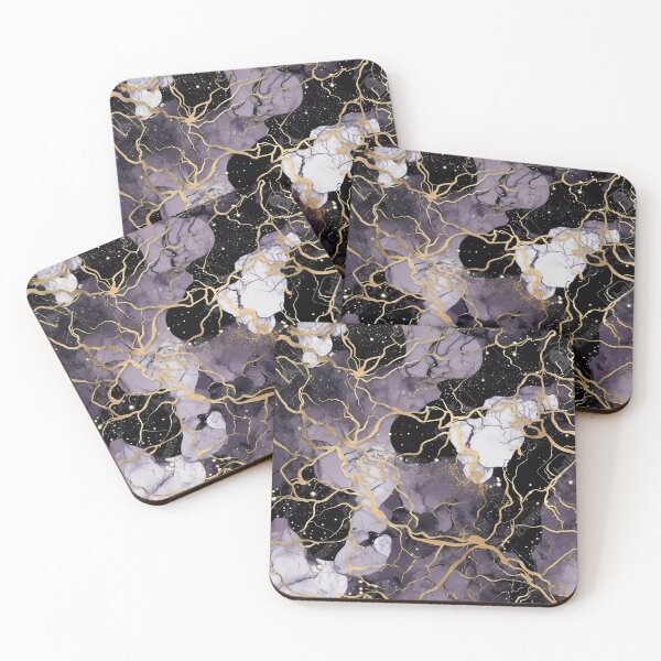 Item preview, Monochrome and gold marble design designed and sold by Nosy is Everything.