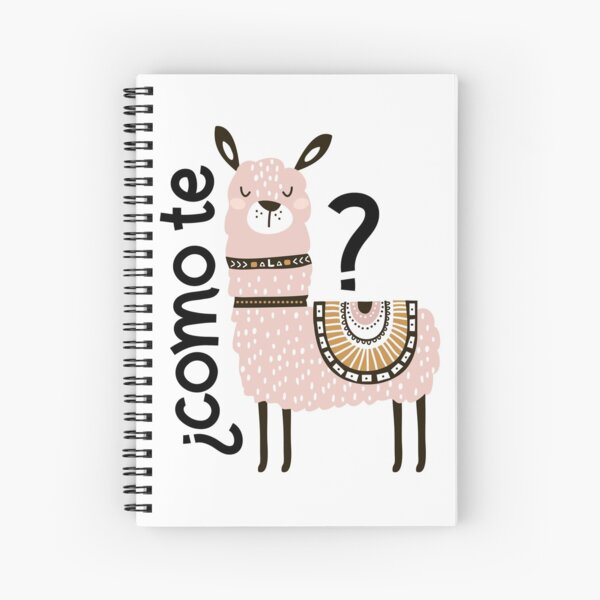 Como Te Llamas? Funny Pink Spiral Notebook