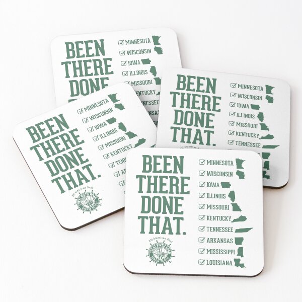 Item preview, Been There Done That - State Checklist - Green designed and sold by Great River Road Store.