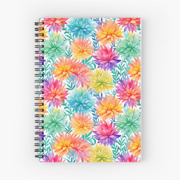 Item preview, Watercolour Rainbow Flowers Seamless Pattern designed and sold by PatternStudios.