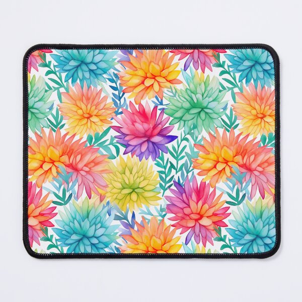 Item preview, Watercolour Rainbow Flowers Seamless Pattern designed and sold by PatternStudios.