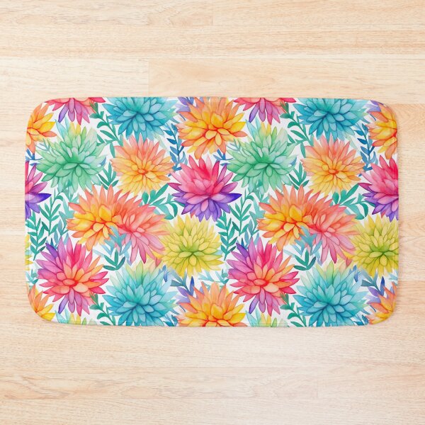 Item preview, Watercolour Rainbow Flowers Seamless Pattern designed and sold by PatternStudios.