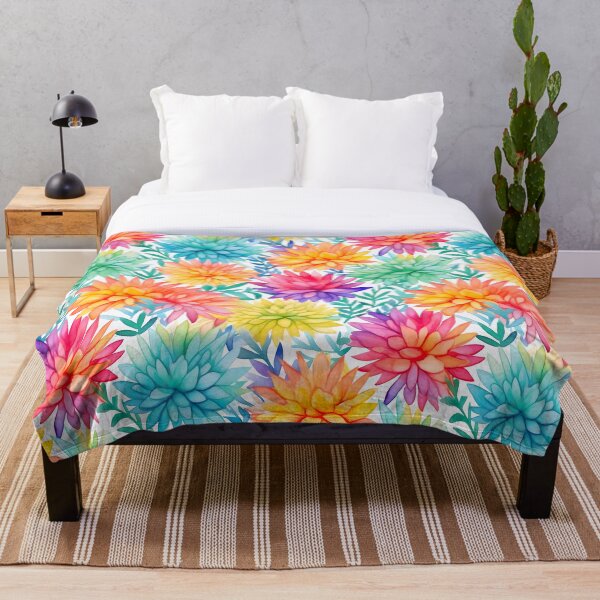 Item preview, Watercolour Rainbow Flowers Seamless Pattern designed and sold by PatternStudios.