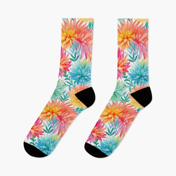 Item preview, Watercolour Rainbow Flowers Seamless Pattern designed and sold by PatternStudios.