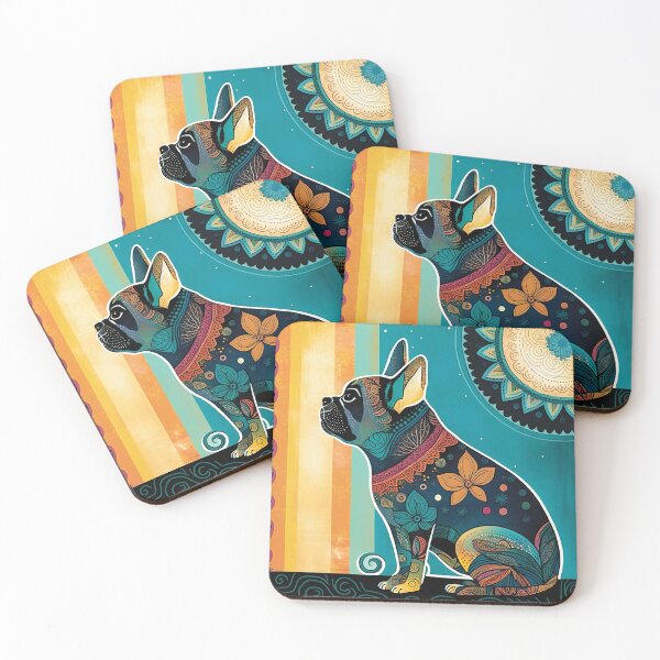 Item preview, French bulldog mandala style, floral frenchie, cute frenchie pup, sunny french bulldog designed and sold by livelovewoof.