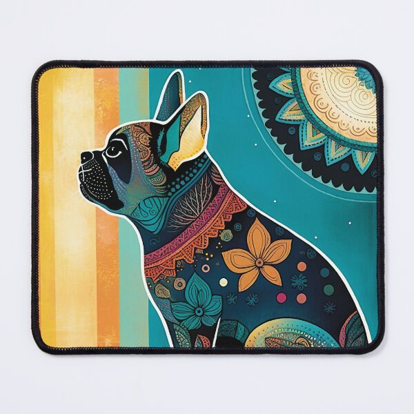 Item preview, French bulldog mandala style, floral frenchie, cute frenchie pup, sunny french bulldog designed and sold by livelovewoof.